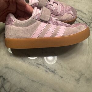 Little girls size 13 Adidas shoes